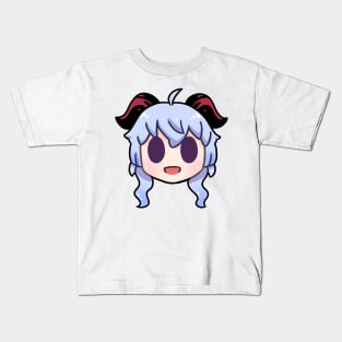 Genshin Impact Ganyu chibi head Kids T-Shirt